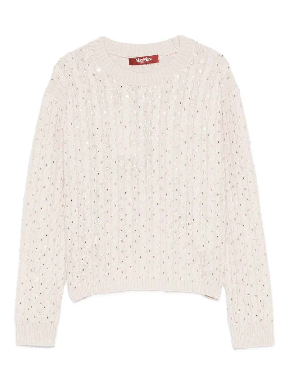 Декорированный свитер фактурной вязки MAX MARA, нейтральный
Декорированный свитер фактурной вязки MAX MARA, нейтральный