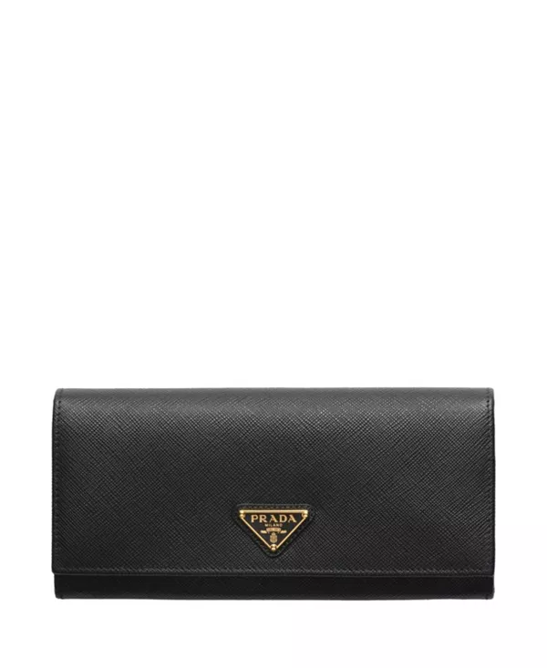 Большой кошелек из сафьяновой кожи Prada, черный
Большой кошелек из сафьяновой кожи Prada, черный