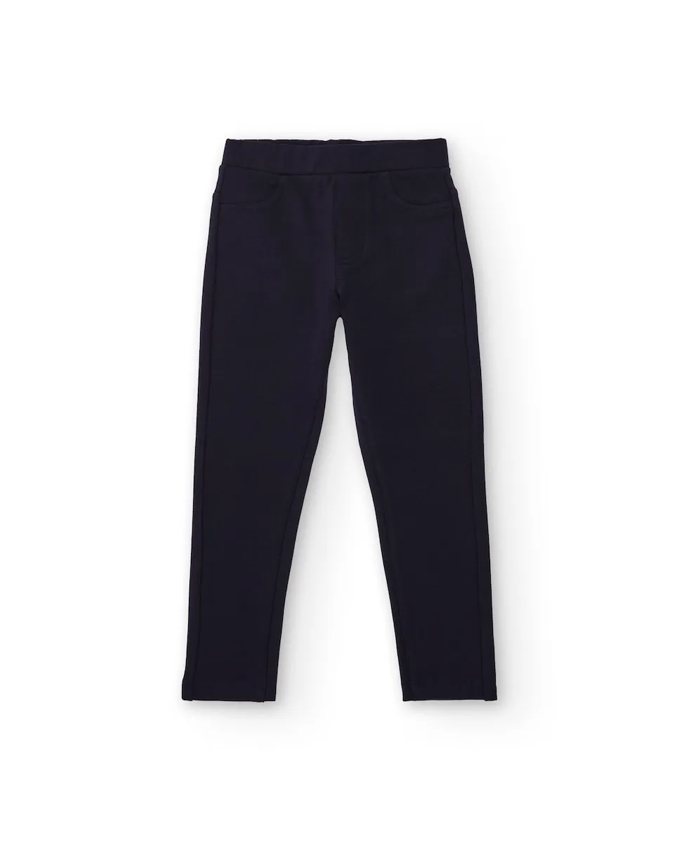 Джеггинсы для девочки темно-синего цвета с задними карманами Tuc tuc
Джеггинсы для девочки темно-синего цвета с задними карманами Tuc tuc