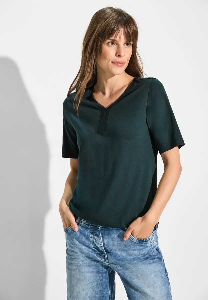 Рубашка-туника Cecil с V-образным вырезом, зеленый
Рубашка-туника Cecil с V-образным вырезом, зеленый