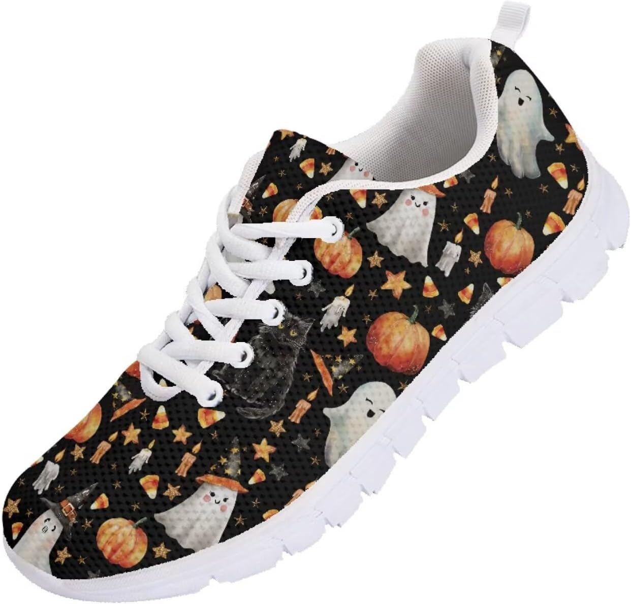 Кроссовки Forchrinse на Хэллоуин для женщин и мужчин, дышащие, с шнуровкой, для прогулок, повседневные сетчатые, противоскользящие теннисные туфли, Halloween Ghost Pumpkin
Кроссовки Forchrinse на Хэллоуин для женщин и мужчин, дышащие, с шнуровкой, для прогулок, повседневные сетчатые, противоскользящие теннисные туфли, Halloween Ghost Pumpkin