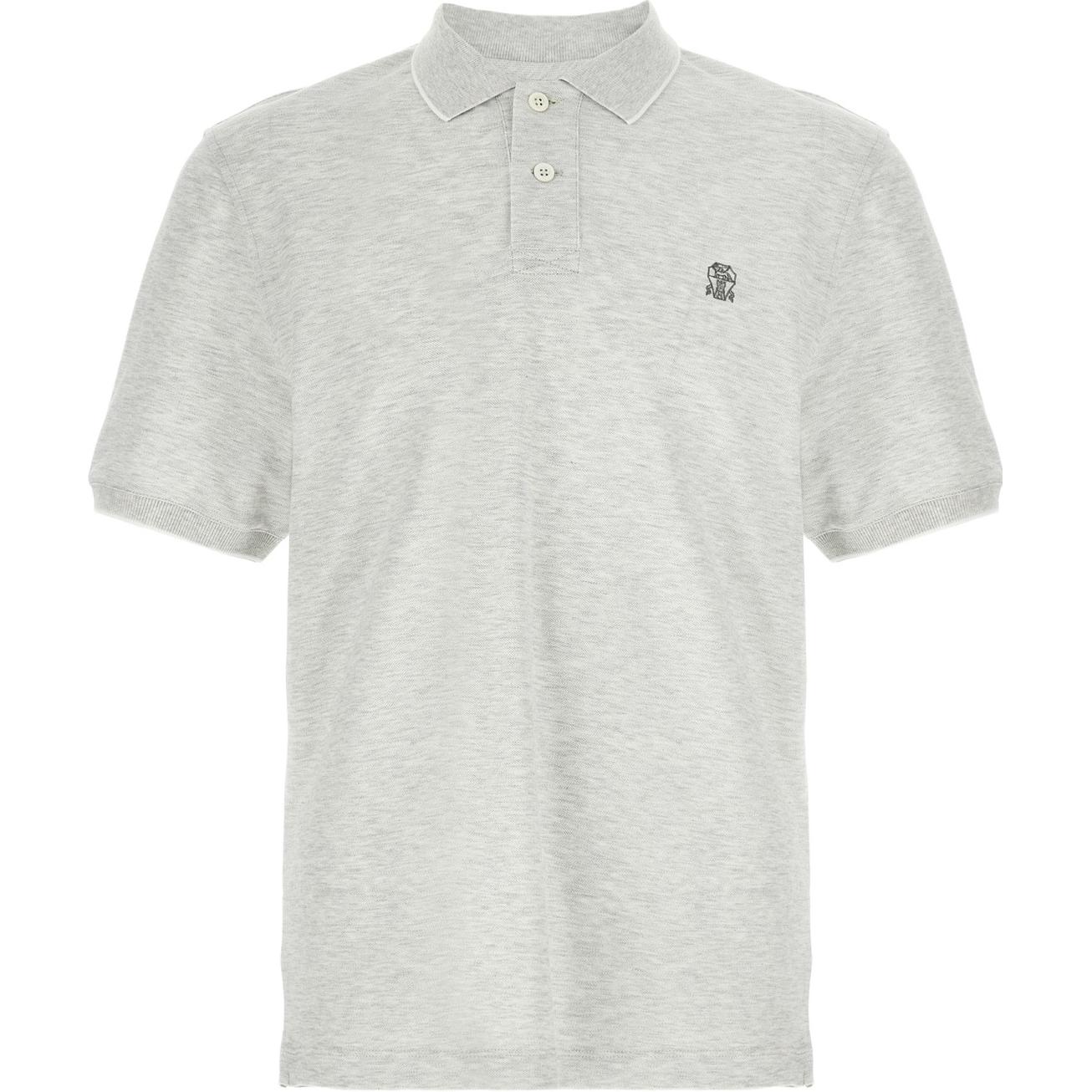 Поло с коротким рукавом и вышитым логотипом Brunello Cucinelli, серый
Поло с коротким рукавом и вышитым логотипом Brunello Cucinelli, серый