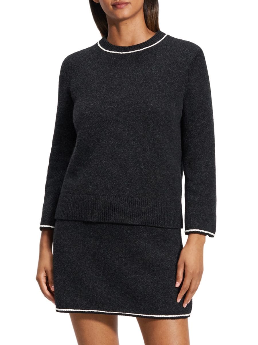 Топ из фетрового твида Theory, черный
Топ из фетрового твида Theory, черный