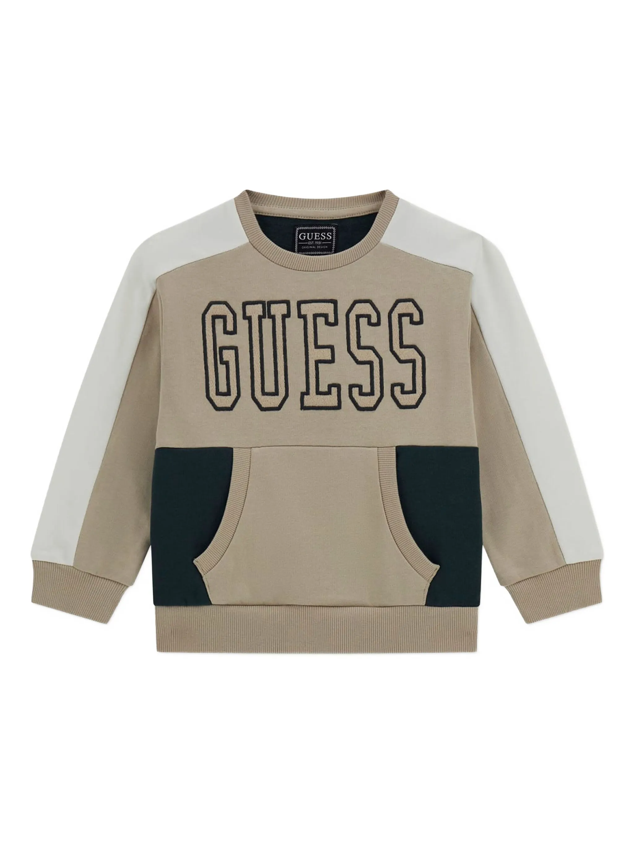 Толстовка в стиле колор-блок с вышитым логотипом Guess Kids, коричневый
Толстовка в стиле колор-блок с вышитым логотипом Guess Kids, коричневый