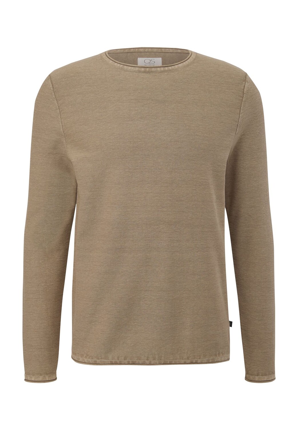 Вязаный мужской хлопковый свитер с круглым вырезом QS, коричневый
Вязаный мужской хлопковый свитер с круглым вырезом QS, коричневый