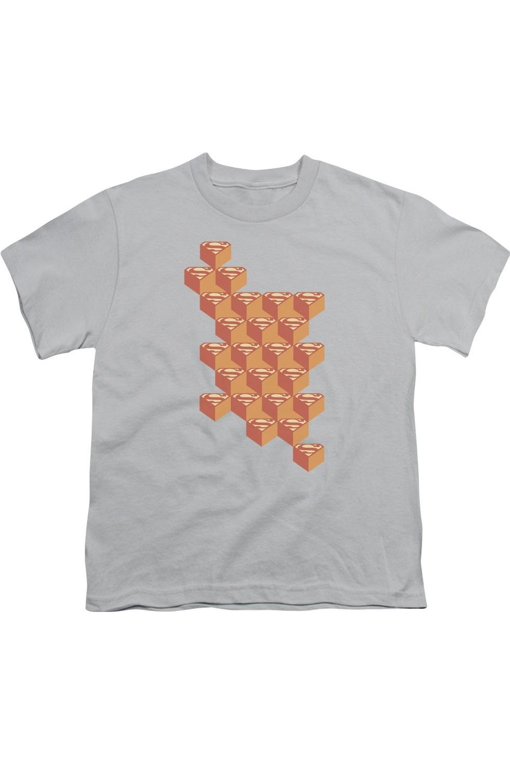 Футболка с коротким рукавом Superman Geo Blocks для детей Gildan, серебряный 
Футболка с коротким рукавом Superman Geo Blocks для детей Gildan, серебряный