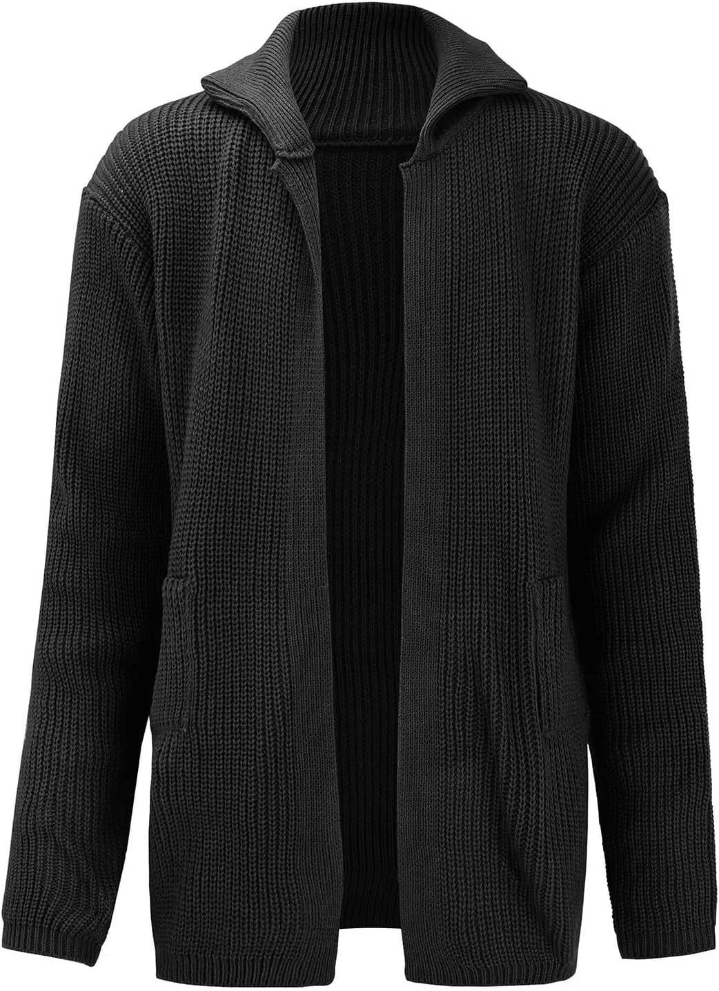 Мужской вязаный кардиган с карманами, свободный крой, лацкановый воротник, легкий
Мужской вязаный кардиган с карманами, свободный крой, лацкановый воротник, легкий