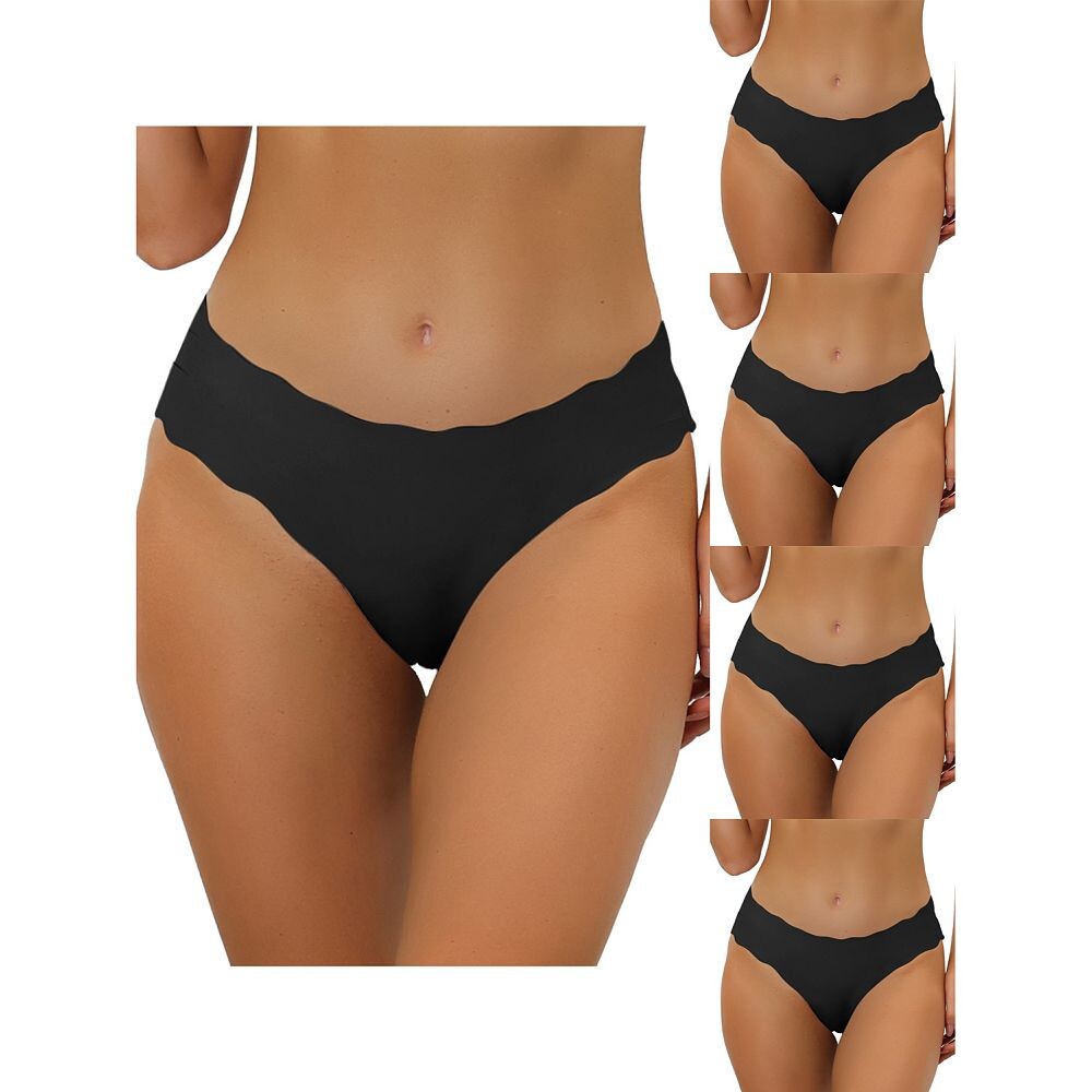 5 упаковок трусиков без следов для женщин, эластичное однотонное нижнее белье, невидимые трусы без показа ALLEGRA K, Bk
5 упаковок трусиков без следов для женщин, эластичное однотонное нижнее белье, невидимые трусы без показа ALLEGRA K, Bk