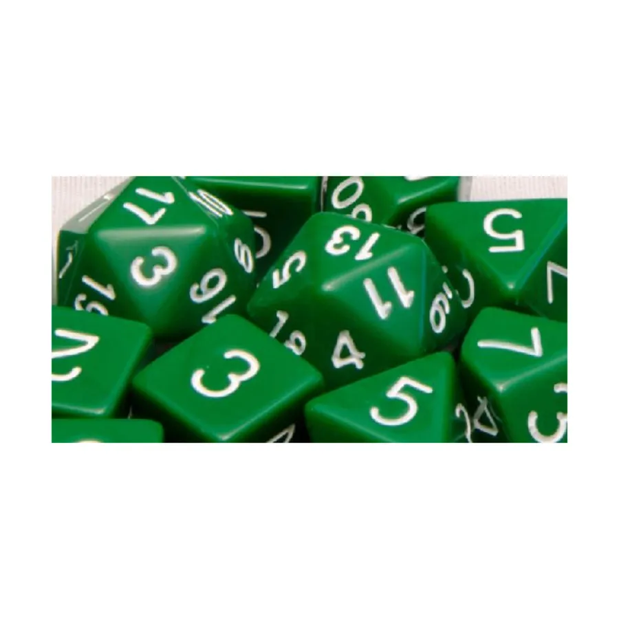 Набор Poly — непрозрачный темно-зеленый с белым (7), Game Dice - Opaque (Role 4 Initiative)
Набор Poly — непрозрачный темно-зеленый с белым (7), Game Dice - Opaque (Role 4 Initiative)