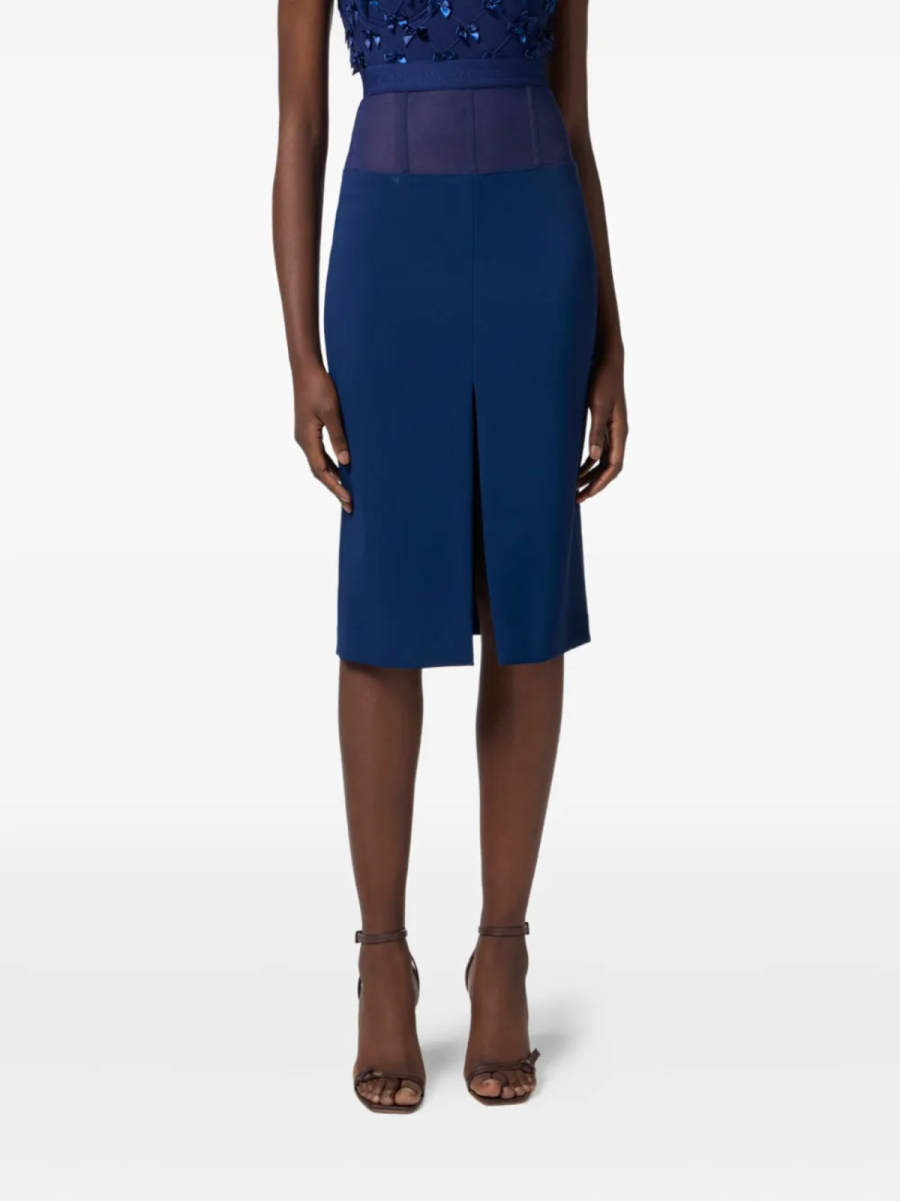 Юбка миди с высокой талией Elisabetta Franchi, синий
Юбка миди с высокой талией Elisabetta Franchi, синий