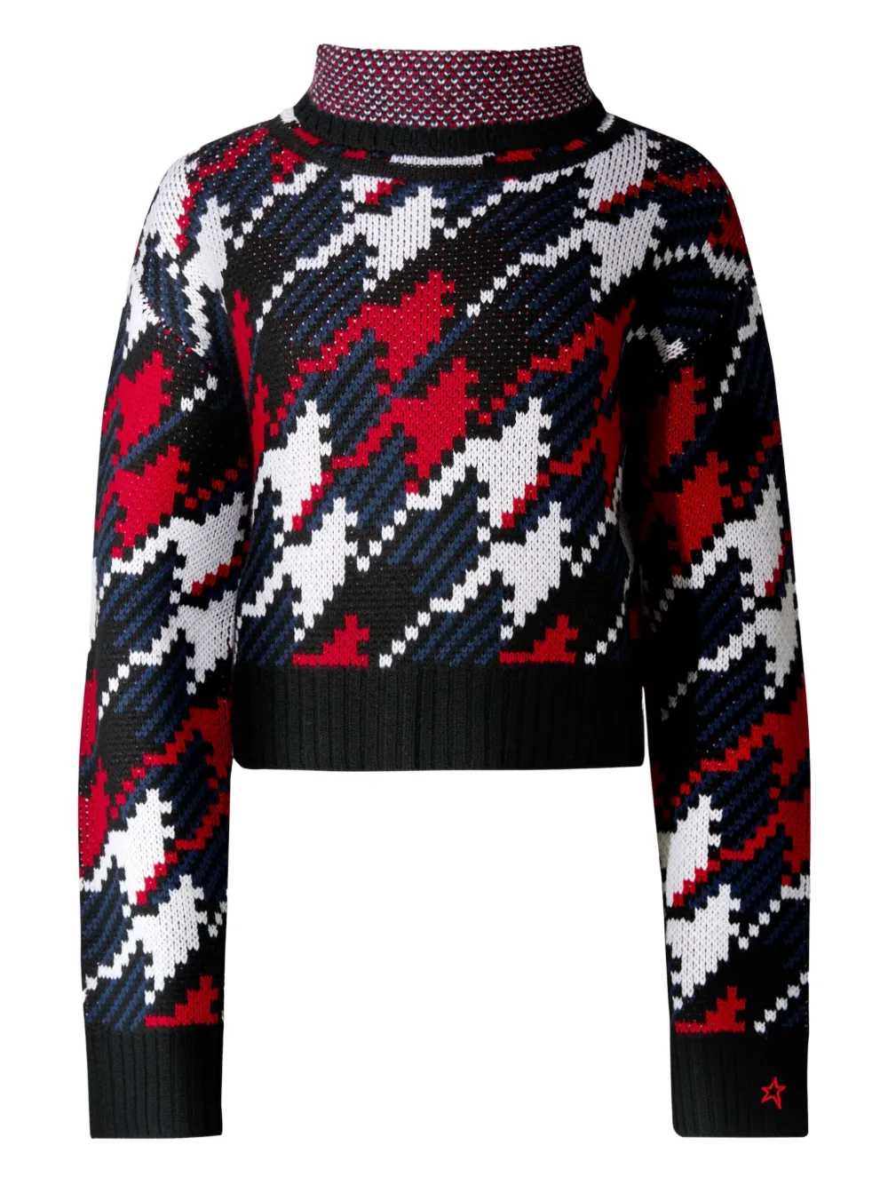 Свитер в ломаную клетку с высоким воротником Perfect Moment, черный
Свитер в ломаную клетку с высоким воротником Perfect Moment, черный