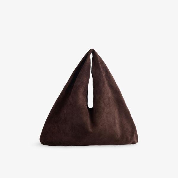 Сумка-хобо The Row Биндл маленькая замшевая, коричневый
Сумка-хобо The Row Биндл маленькая замшевая, коричневый