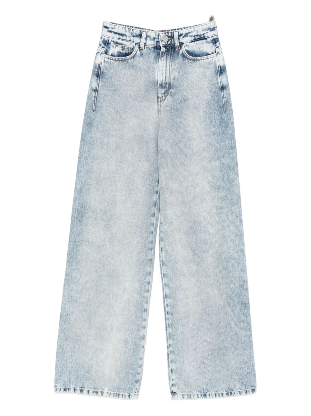 Джинсы широкого кроя с эффектом кислотной стирки Vivetta, синий
Джинсы широкого кроя с эффектом кислотной стирки Vivetta, синий