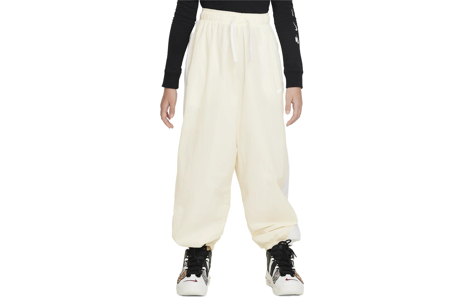 Детские трикотажные спортивные штаны Nike, слоновая кость 
Детские трикотажные спортивные штаны Nike, слоновая кость