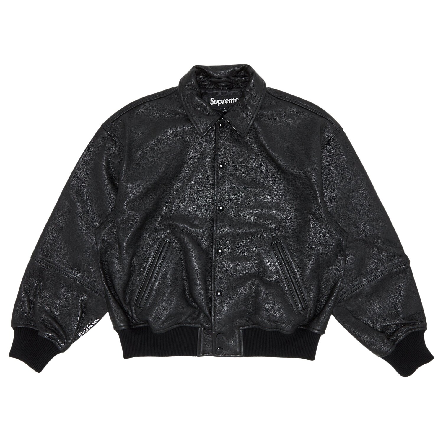 Кожаная университетская куртка Supreme GORE-TEX Infinium WINDSTOPPER, цвет Черный
Кожаная университетская куртка Supreme GORE-TEX Infinium WINDSTOPPER, цвет Черный