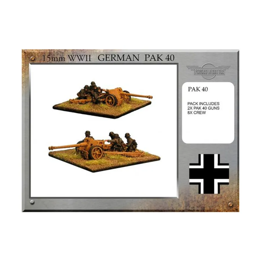 Орудия Pak 40 с экипажем (2), WWII Miniatures - German Vehicles (15mm)
Орудия Pak 40 с экипажем (2), WWII Miniatures - German Vehicles (15mm)