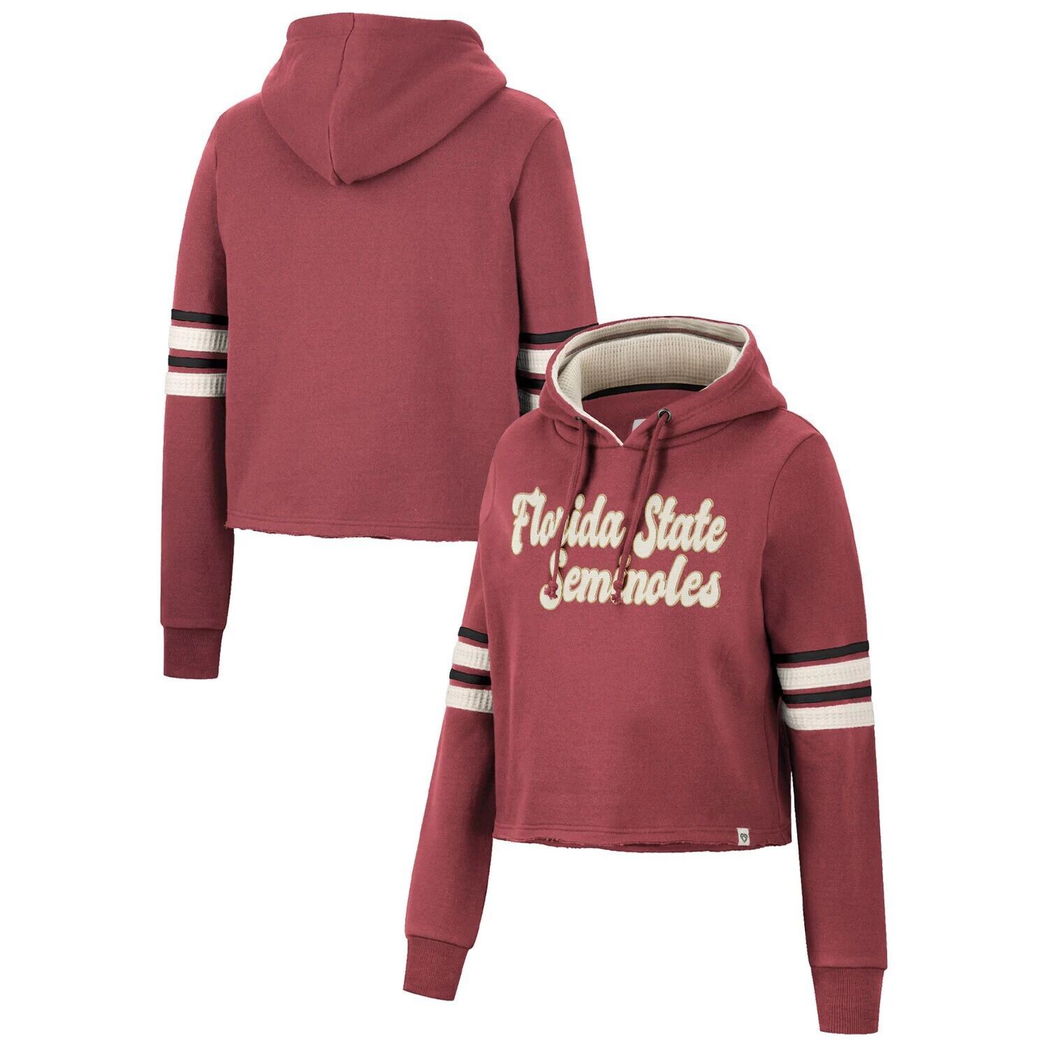 Женский укороченный пуловер в стиле ретро с капюшоном Colosseum Garnet Florida State Seminoles Colosseum
Женский укороченный пуловер в стиле ретро с капюшоном Colosseum Garnet Florida State Seminoles Colosseum