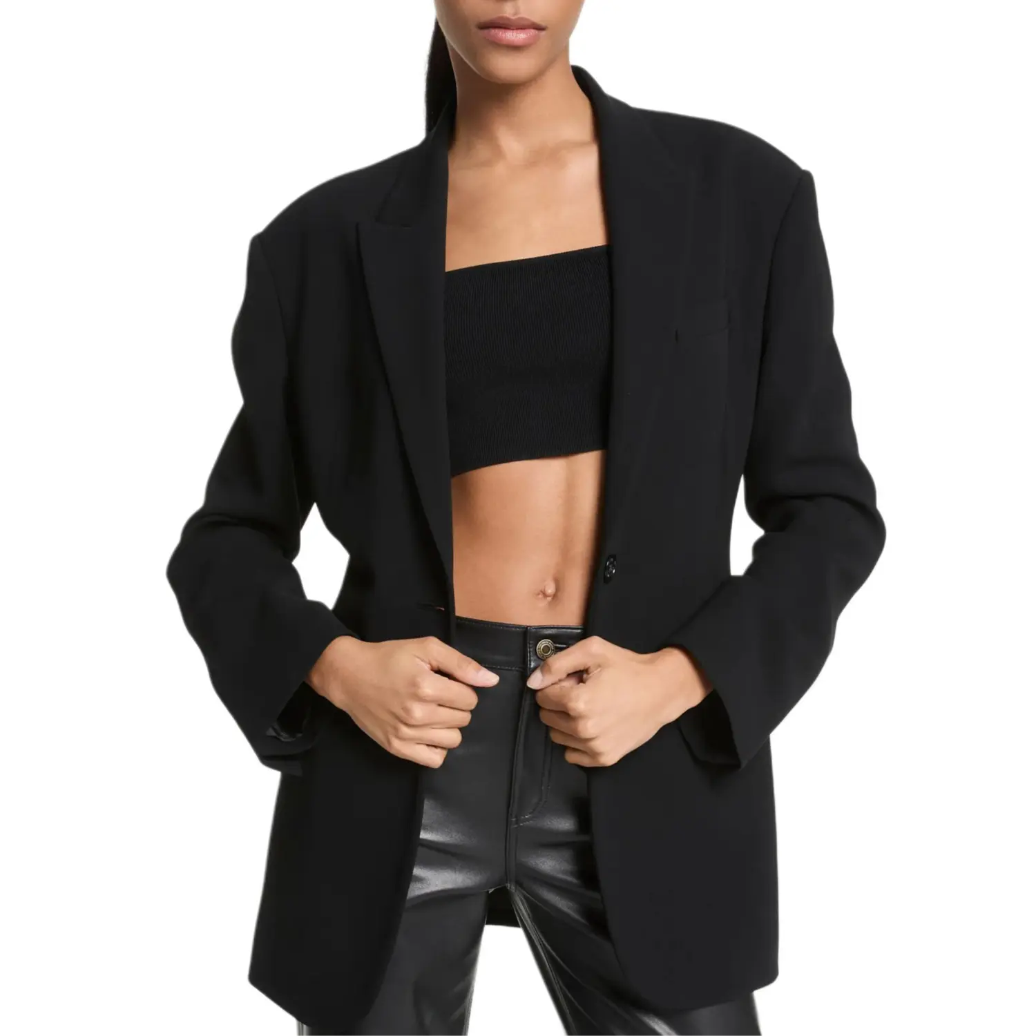 MICHAEL KORS Креповый блейзер, Black 
MICHAEL KORS Креповый блейзер, Black