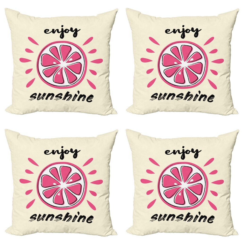 Комплект чехлов на подушку ABAKUHAUS Enjoy Sunshine (4 предмета), праздничные ретро-слова, современная двусторонняя цифровая печать, 40 см x 40 см, розовый, бежевый, черный
Комплект чехлов на подушку ABAKUHAUS Enjoy Sunshine (4 предмета), праздничные ретро-слова, современная двусторонняя цифровая печать, 40 см x 40 см, розовый, бежевый, черный