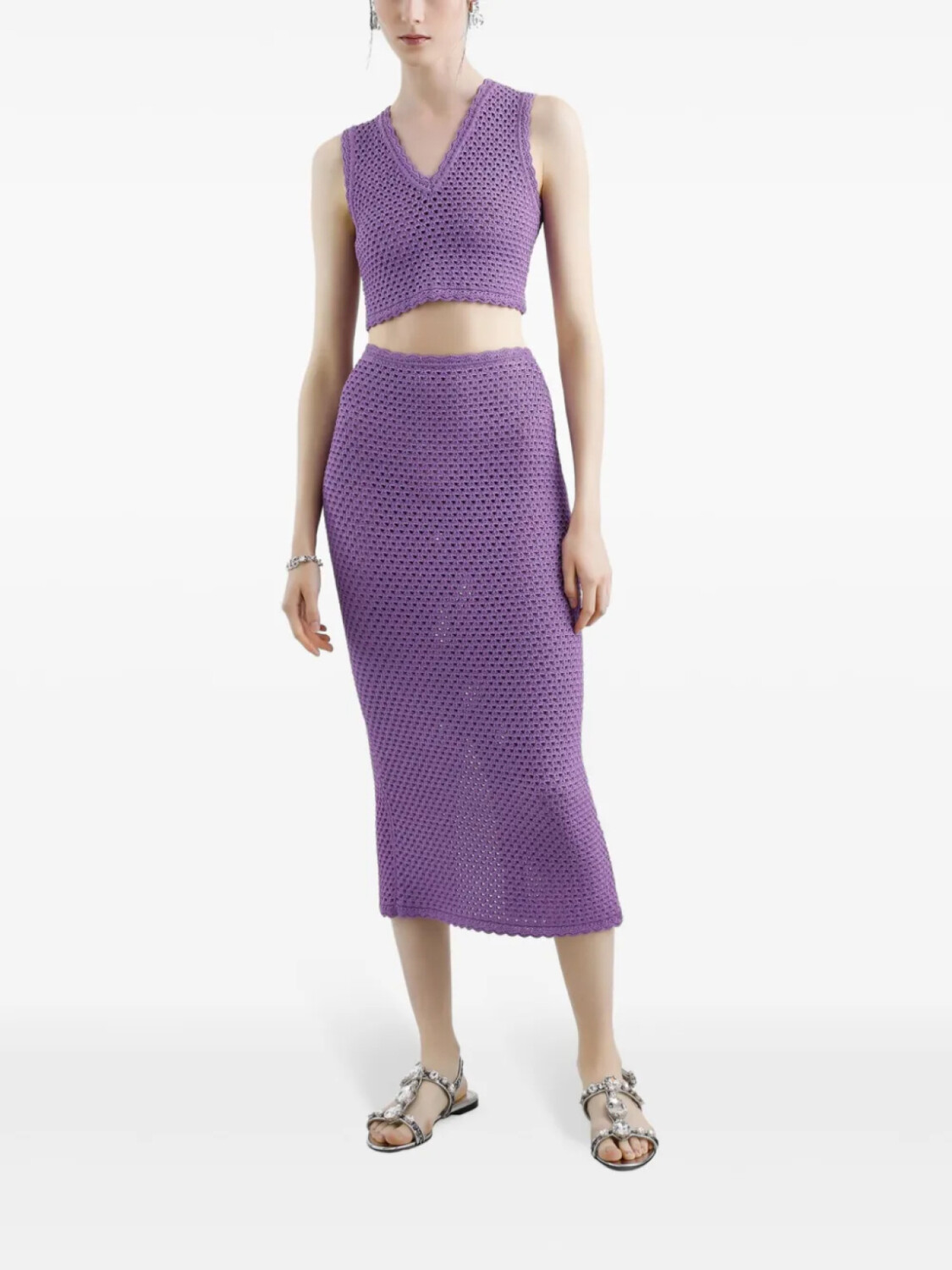 Dolce & Gabbana юбка миди в технике кроше, фиолетовый
Dolce & Gabbana юбка миди в технике кроше, фиолетовый