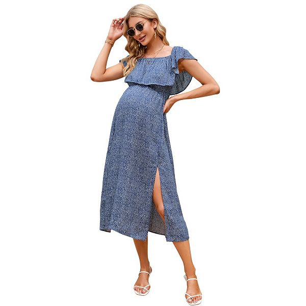 Женское платье для беременных с открытыми плечами и разрезом Yesfashion, Blue
Женское платье для беременных с открытыми плечами и разрезом Yesfashion, Blue