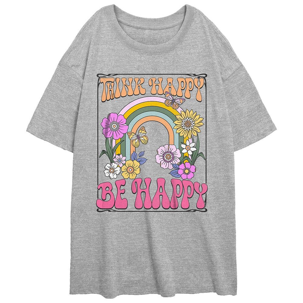 Детская футболка большого размера с рисунком Think Happy Be Happy, цвет Athletic Heather
Детская футболка большого размера с рисунком Think Happy Be Happy, цвет Athletic Heather