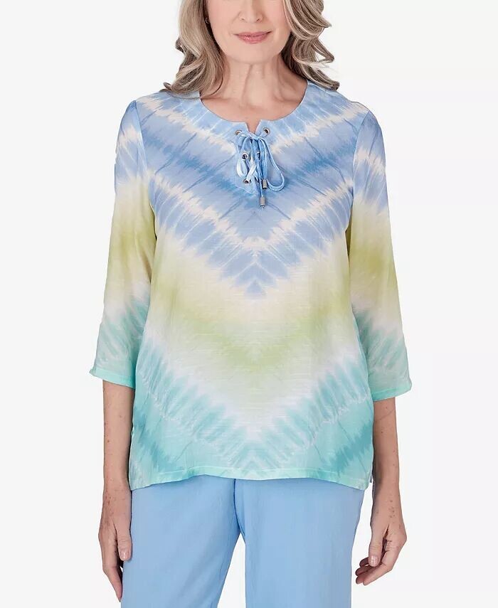 Женская туника с круглым вырезом Hyannisport Tie Dye Chevron Alfred Dunner, мультиколор
Женская туника с круглым вырезом Hyannisport Tie Dye Chevron Alfred Dunner, мультиколор