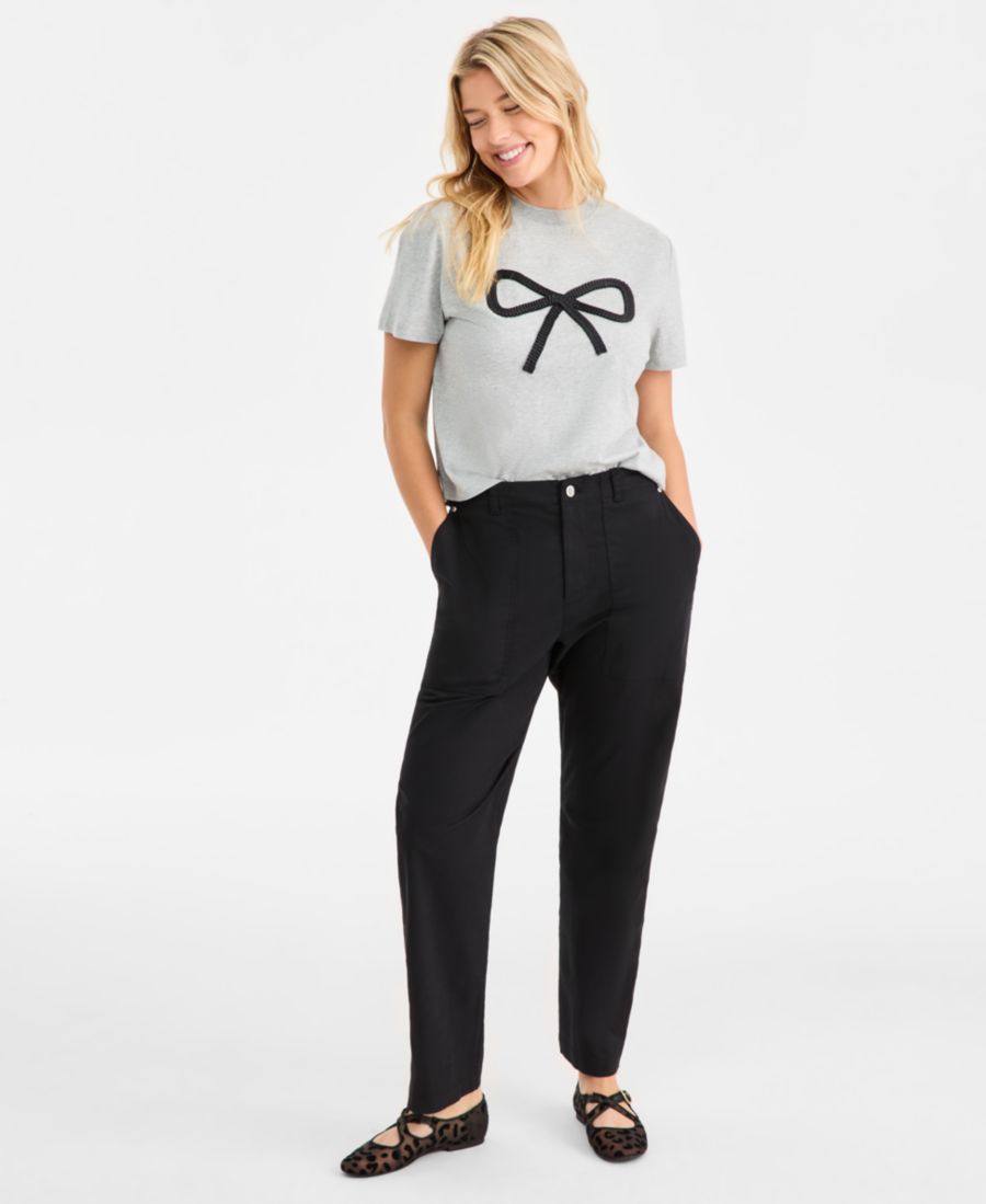 Женские брюки прямого кроя с накладными карманами On 34th, Deep Black
Женские брюки прямого кроя с накладными карманами On 34th, Deep Black