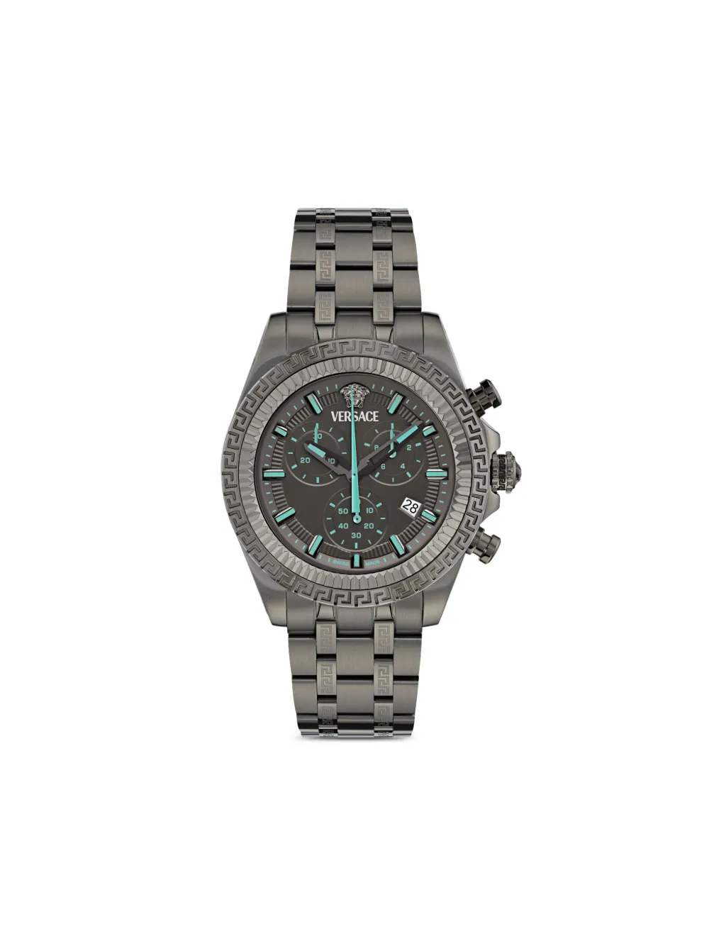 Наручные часы Greca Chrono 43 мм Versace, серый
Наручные часы Greca Chrono 43 мм Versace, серый