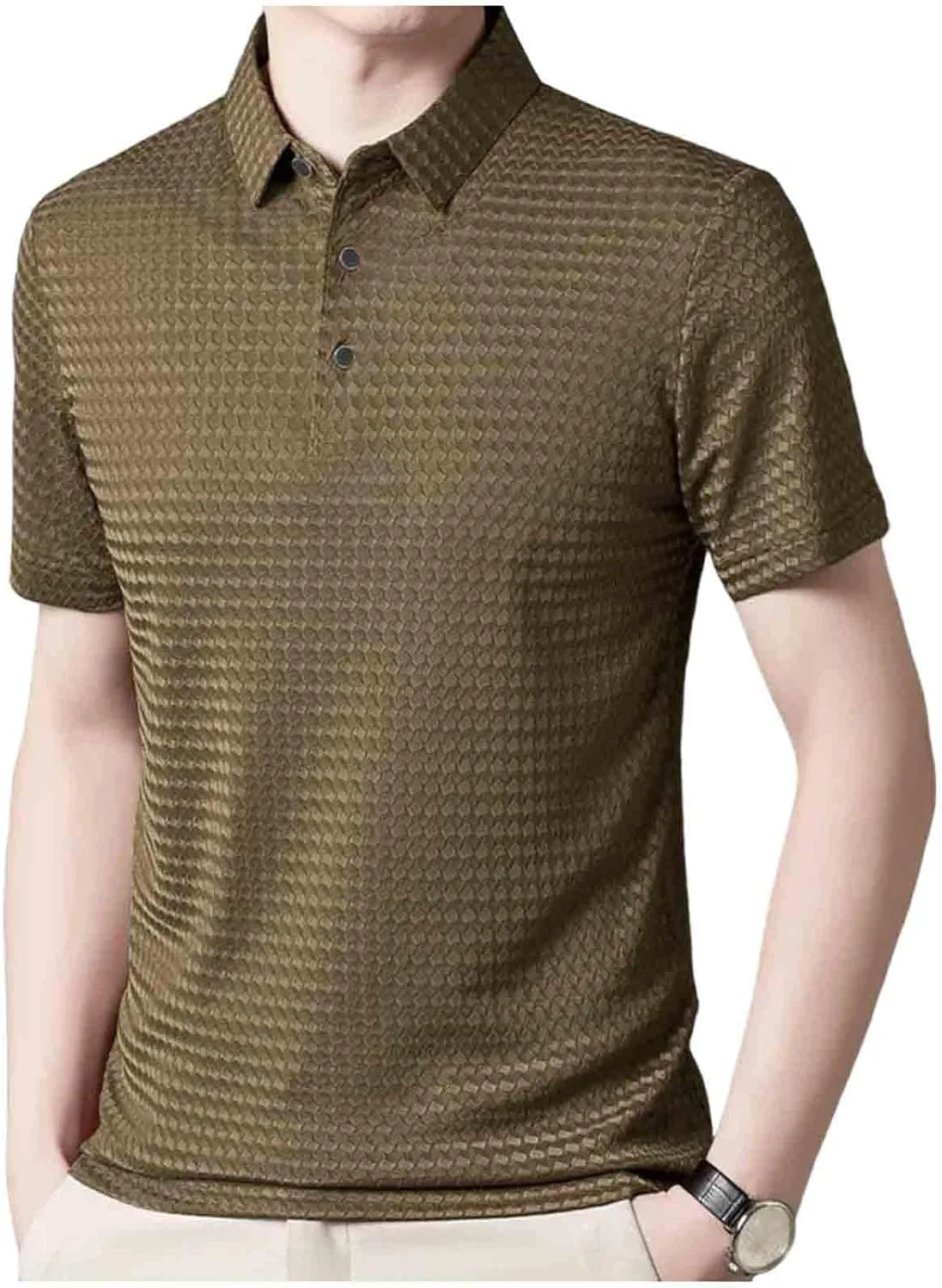 Мужская вязаная поло с коротким рукавом, текстурированная Lmdudan
Мужская вязаная поло с коротким рукавом, текстурированная Lmdudan