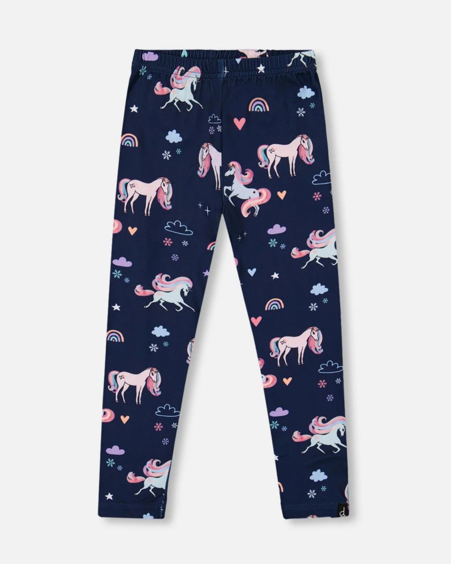 Эластичные трикотажные леггинсы для девочек, темно-синие, с принтом единорога - для малышек/детей Deux par Deux, Navy unicorn print
Эластичные трикотажные леггинсы для девочек, темно-синие, с принтом единорога - для малышек/детей Deux par Deux, Navy unicorn print