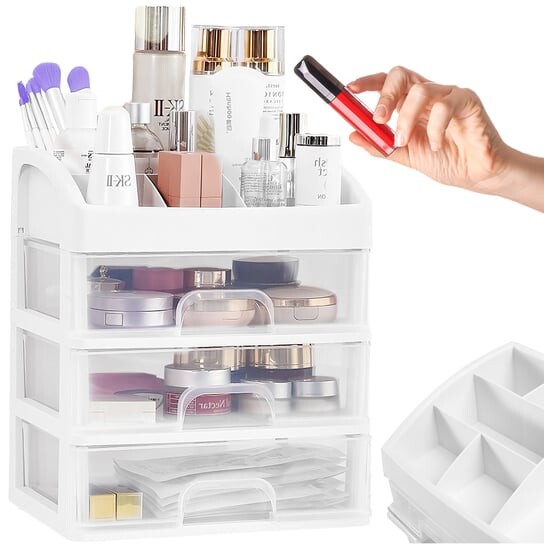 Шкатулка-органайзер для косметики, комодные ящики, Retoo, белый
Шкатулка-органайзер для косметики, комодные ящики, Retoo, белый