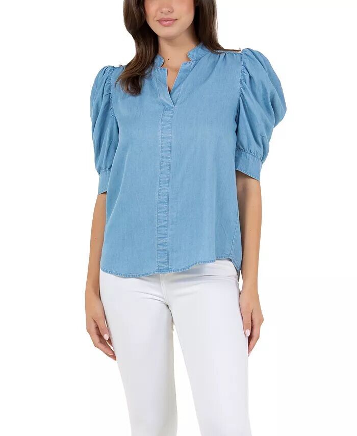 Женский топ с рукавами со рюшами Fever, синий
Женский топ с рукавами со рюшами Fever, синий