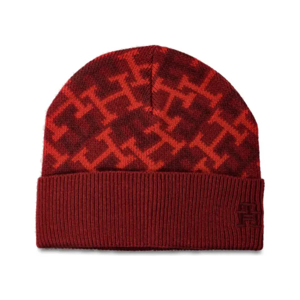 Шапка-Монограмма с дополнительными благами и кашмиром Tommy Hilfiger, бургунди 
Шапка-Монограмма с дополнительными благами и кашмиром Tommy Hilfiger, бургунди