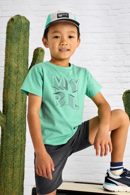 Детская хлопковая футболка Mayoral, зеленый
Детская хлопковая футболка Mayoral, зеленый