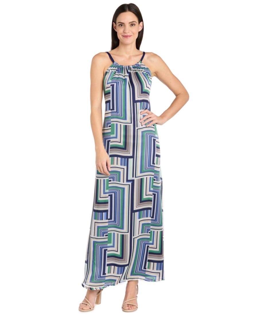 Женское длинное платье без рукавов с присборенным воротником R & M Richards, Blue/Green
Женское длинное платье без рукавов с присборенным воротником R & M Richards, Blue/Green