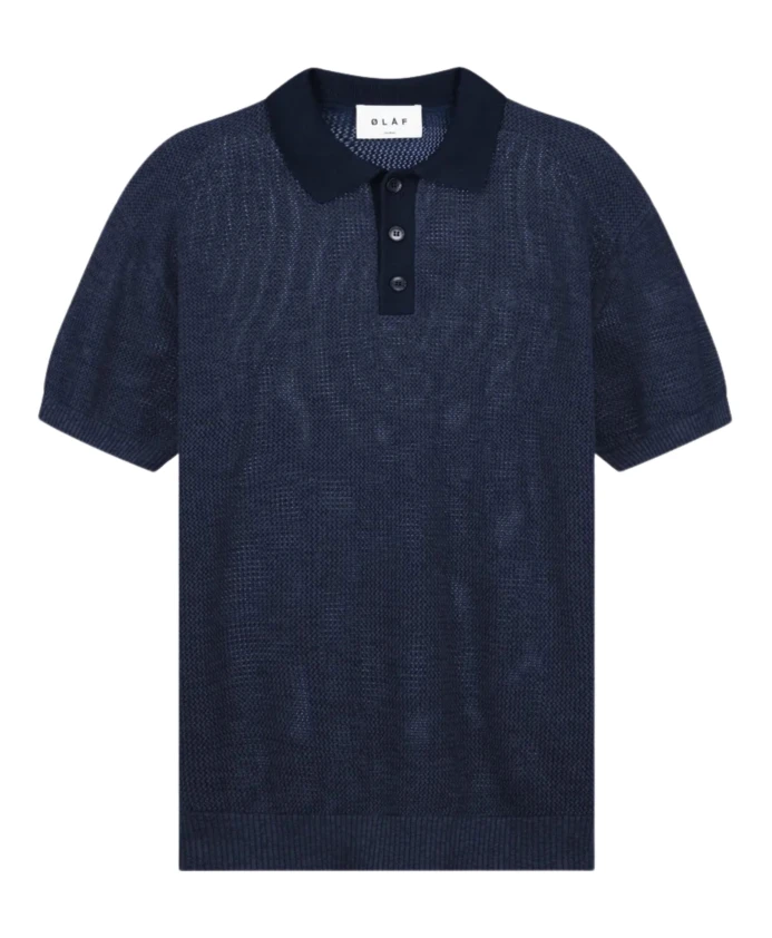 Вязаная рубашка-поло, темно-синяя Olaf Hussein, синий
Вязаная рубашка-поло, темно-синяя Olaf Hussein, синий