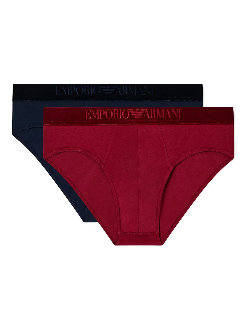 Комплект из двух трусов-брифов с логотипом Emporio Armani, красный
Комплект из двух трусов-брифов с логотипом Emporio Armani, красный