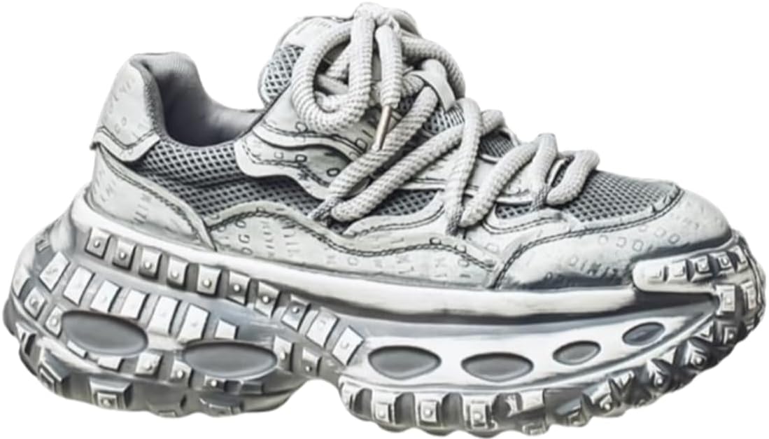 Мужские дышащие модные кроссовки на платформе с толстой подошвой для увеличения роста, для прогулок и тренировок, массивные кроссовки на шнуровке Lexamen, серый
Мужские дышащие модные кроссовки на платформе с толстой подошвой для увеличения роста, для прогулок и тренировок, массивные кроссовки на шнуровке Lexamen, серый