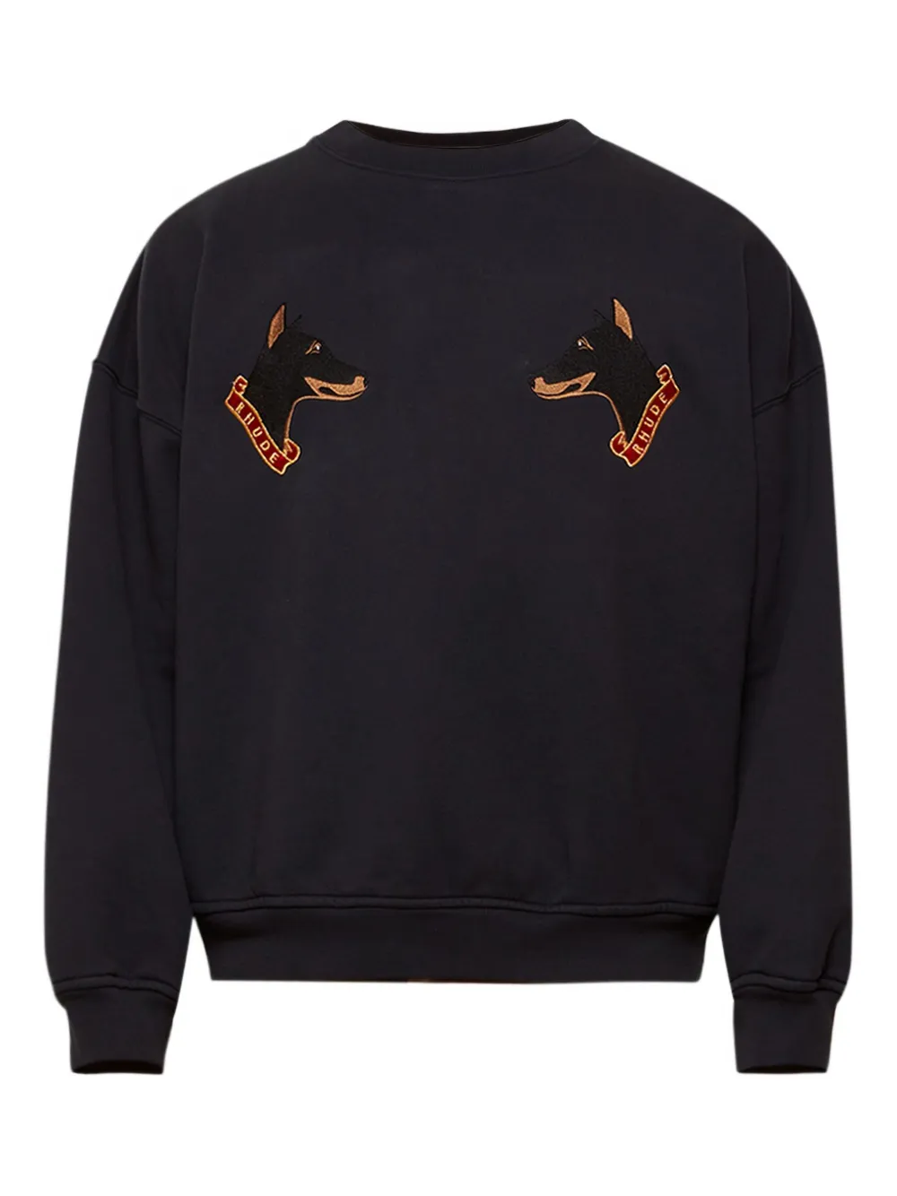 Толстовка с круглым вырезом и вышитым изображением собаки RHUDE, черный
Толстовка с круглым вырезом и вышитым изображением собаки RHUDE, черный