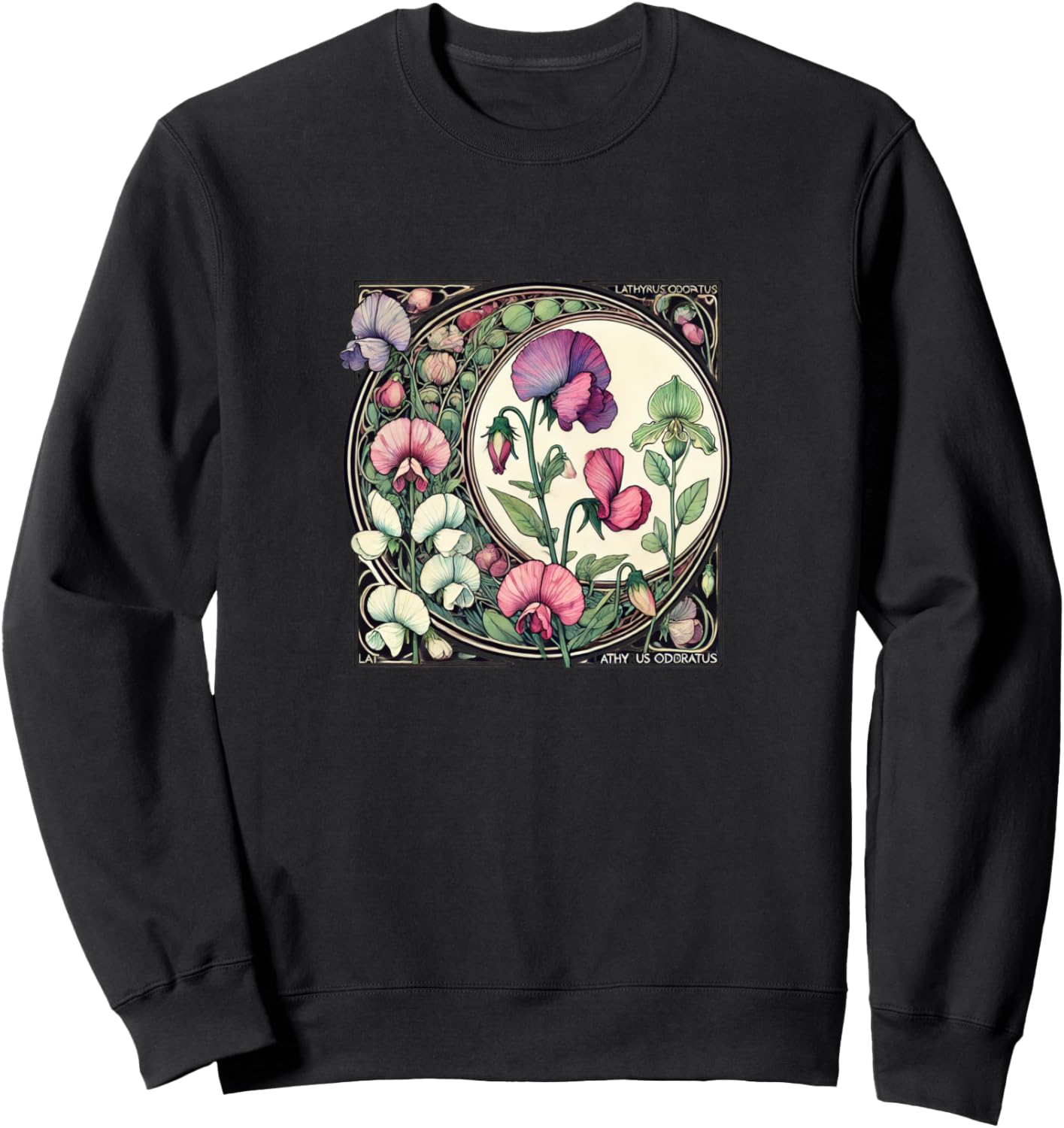 Иллюстрация цветка душистого горошка, толстовка с изображением душистого горошка Retro Sweet Peas Loves Snugg, черный
Иллюстрация цветка душистого горошка, толстовка с изображением душистого горошка Retro Sweet Peas Loves Snugg, черный