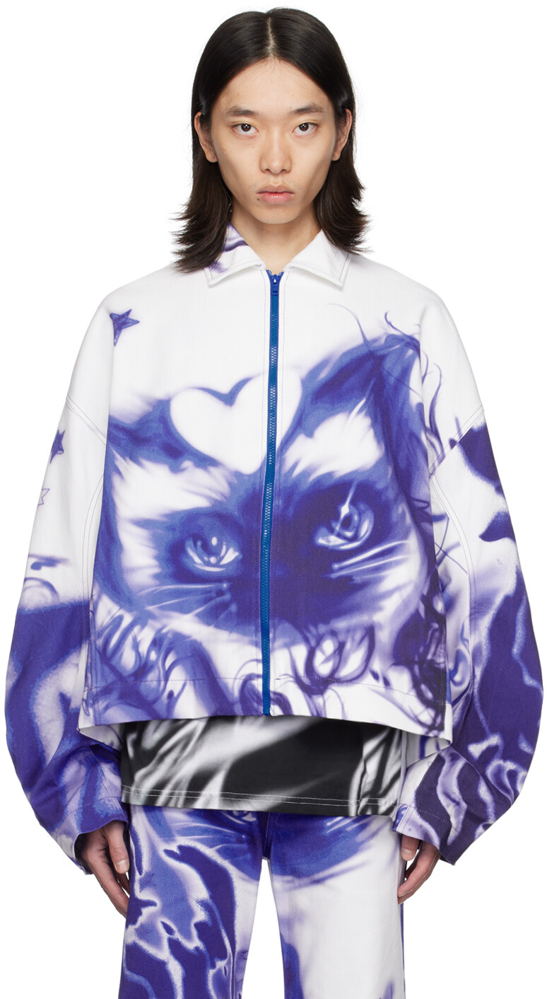 Белая джинсовая куртка свободного покроя Gerrit Jacob, белый/синий
Белая джинсовая куртка свободного покроя Gerrit Jacob, белый/синий