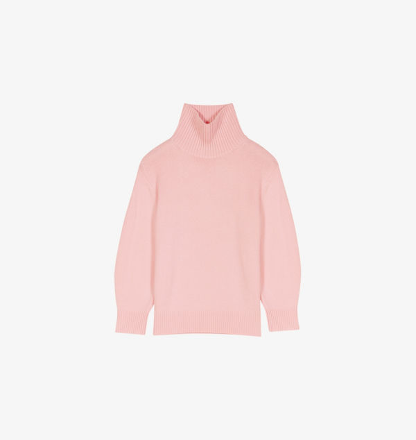 Вязаный джемпер с воротником-стойкой из смеси шерсти Maje, розовый
Вязаный джемпер с воротником-стойкой из смеси шерсти Maje, розовый