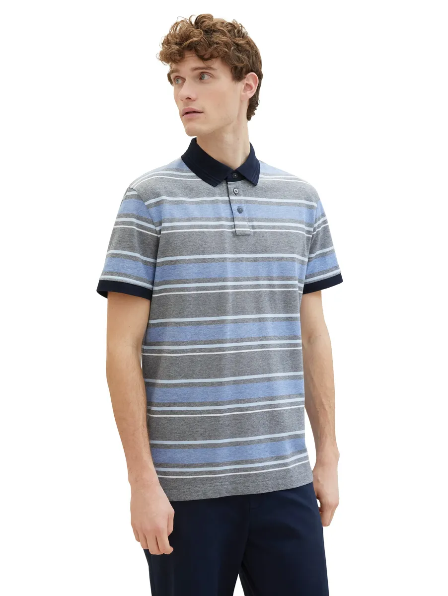 Рубашка-поло TOM TAILOR в полоску, синий
Рубашка-поло TOM TAILOR в полоску, синий