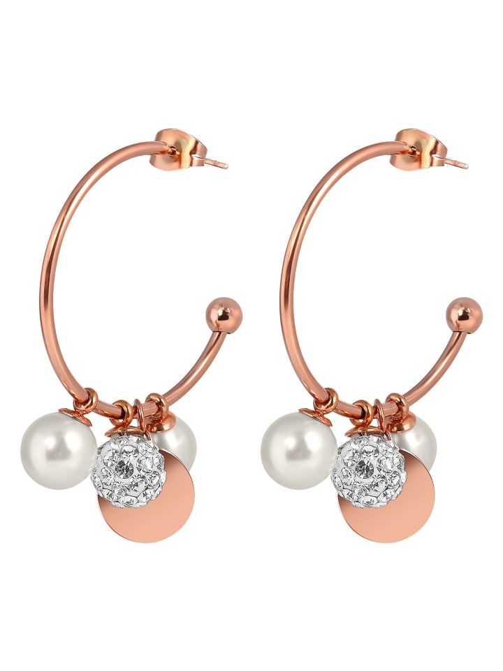 Adeliás Женские серьги - Серьги-кольца из нержавеющей стали с золотой жемчужиной
Adeliás Женские серьги - Серьги-кольца из нержавеющей стали с золотой жемчужиной