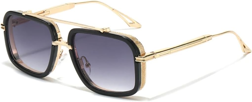 Ретро металлические солнцезащитные очки с двойной перемычкой, квадратной формы, для женщин, роскошные солнцезащитные очки, градиентные, для мужчин, панк, UV400 generic, Black Gray Gradient
Ретро металлические солнцезащитные очки с двойной перемычкой, квадратной формы, для женщин, роскошные солнцезащитные очки, градиентные, для мужчин, панк, UV400 generic, Black Gray Gradient