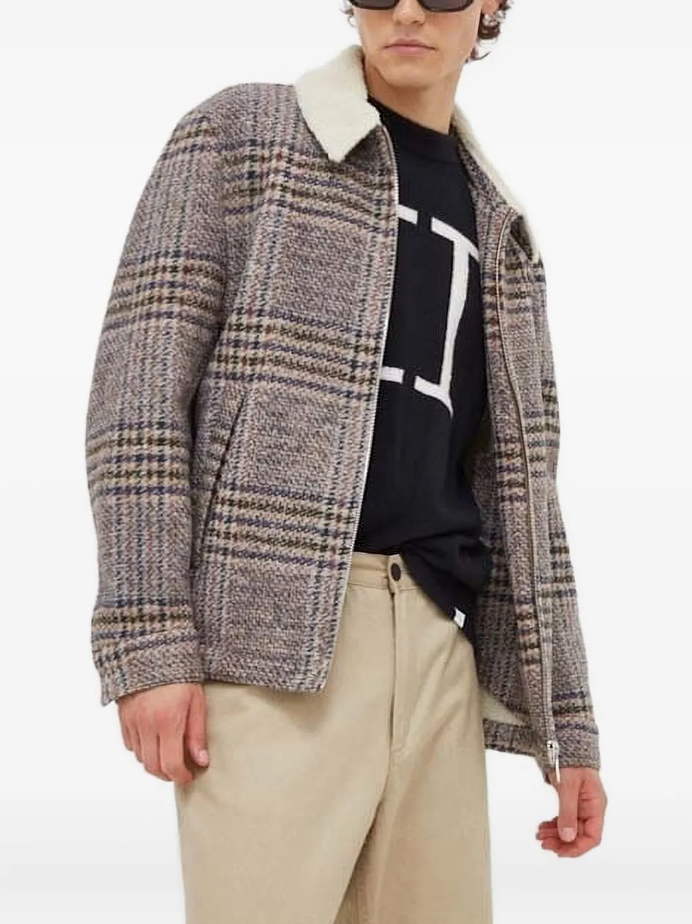 Клетчатая куртка с воротником из искусственной овчины Drykorn, коричневый
Клетчатая куртка с воротником из искусственной овчины Drykorn, коричневый