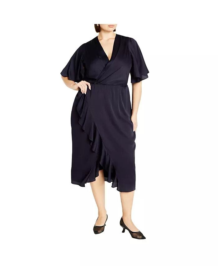 Платье большого размера с мягкими оборками CITY CHIC, синий
Платье большого размера с мягкими оборками CITY CHIC, синий