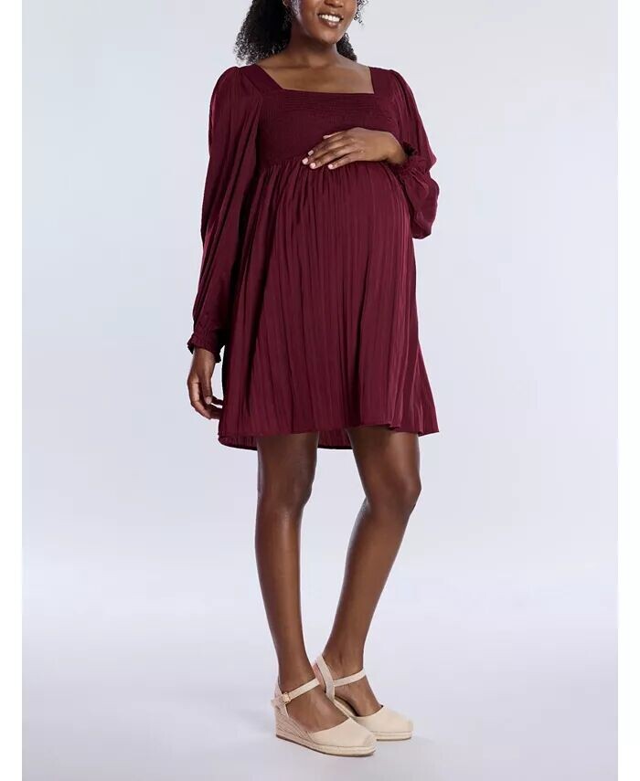 Женское мини-платье с длинными рукавами и сборками Babydoll - Motherhood Maternity, красный
Женское мини-платье с длинными рукавами и сборками Babydoll - Motherhood Maternity, красный