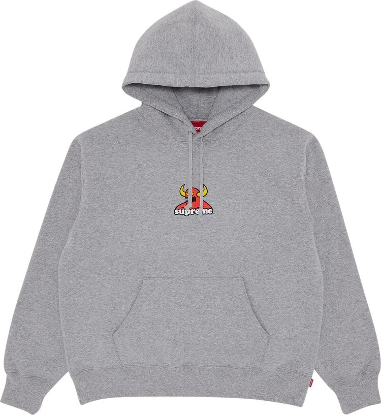 Толстовка Supreme x Toy Machine Hooded 'Heather Grey', серый 
Толстовка Supreme x Toy Machine Hooded 'Heather Grey', серый